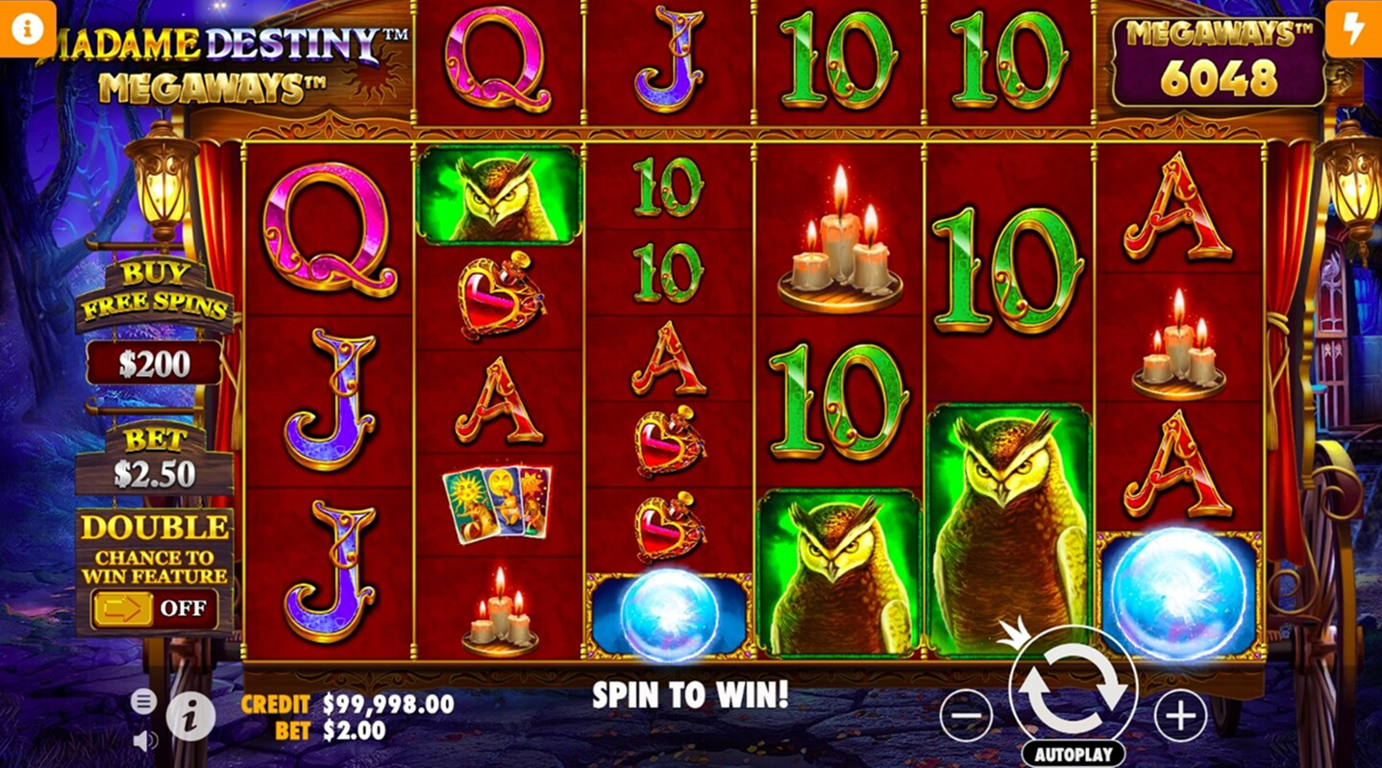 Madame Destiny Megaways Gente che gioca alle slot machine in un casinò